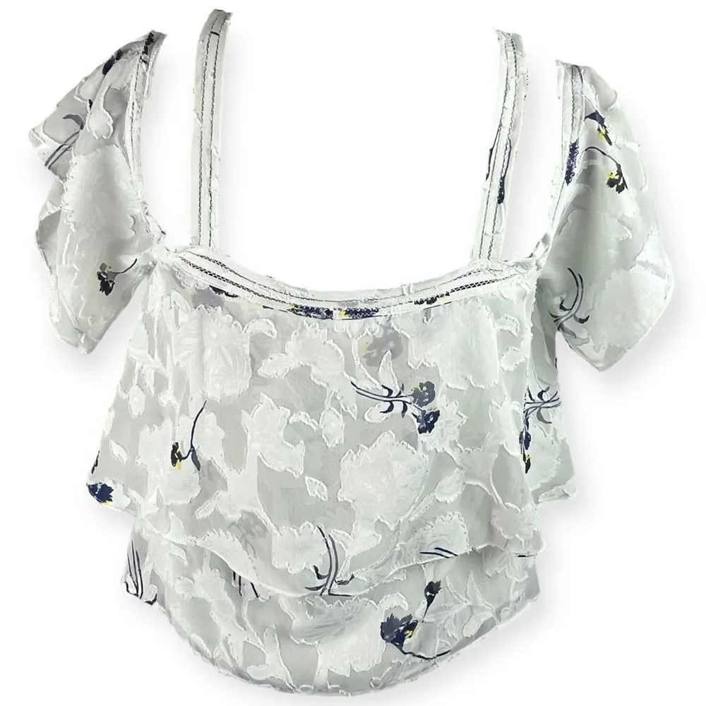 Lucky Brand Coral Cold Shoulder Polyester Top - Picture 5 of 8